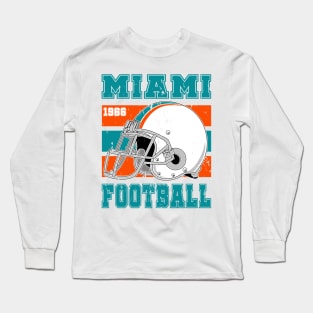 Miami Retro Football Long Sleeve T-Shirt